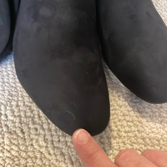 GAP Y2K Faux Suede Slouchy Over Knee High Boots Heeled Block Heel NWOT sz 10 - Picture 9 of 12